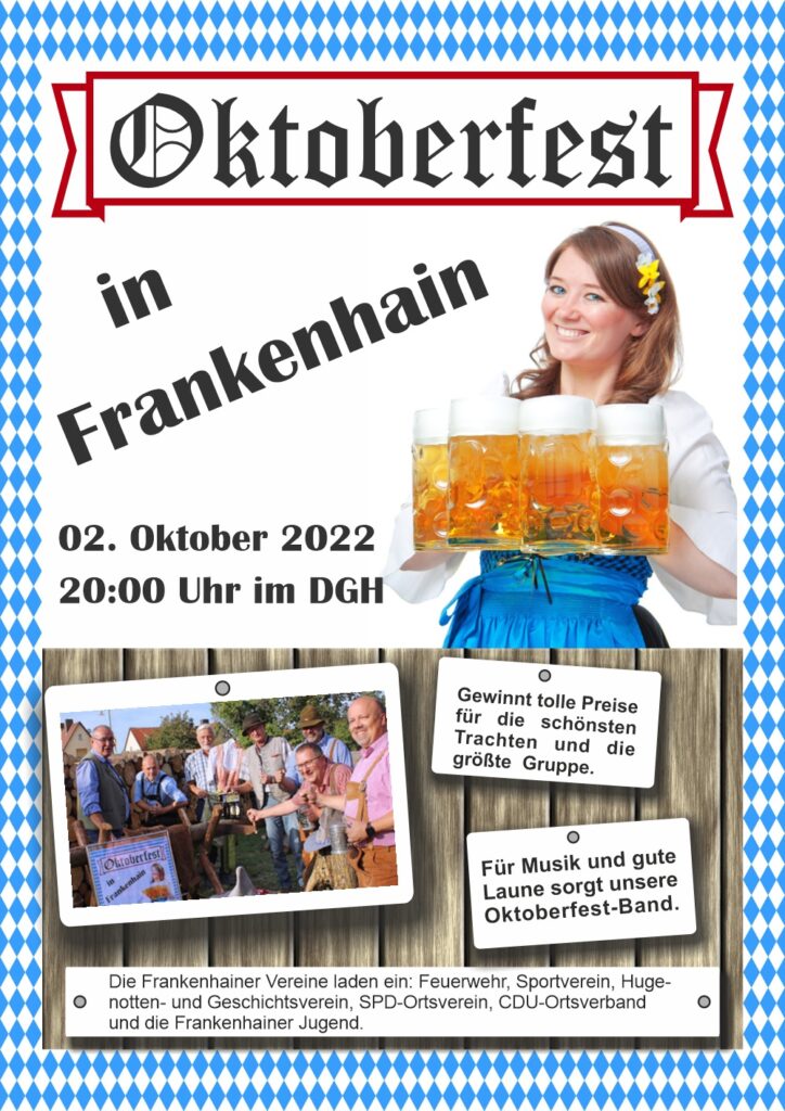 Oktoberfest in Frankenhain @ Dorfgemeinschaftshaus Frankenhain